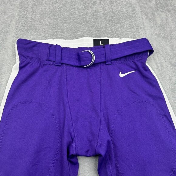 Nike Football Pants Mens Large Purple White Belted Knee Pads Practice 789925-546 - Picture 5 of 13